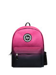 Hype Kids' Orange Gradient Badge Backpack, Black/Pink