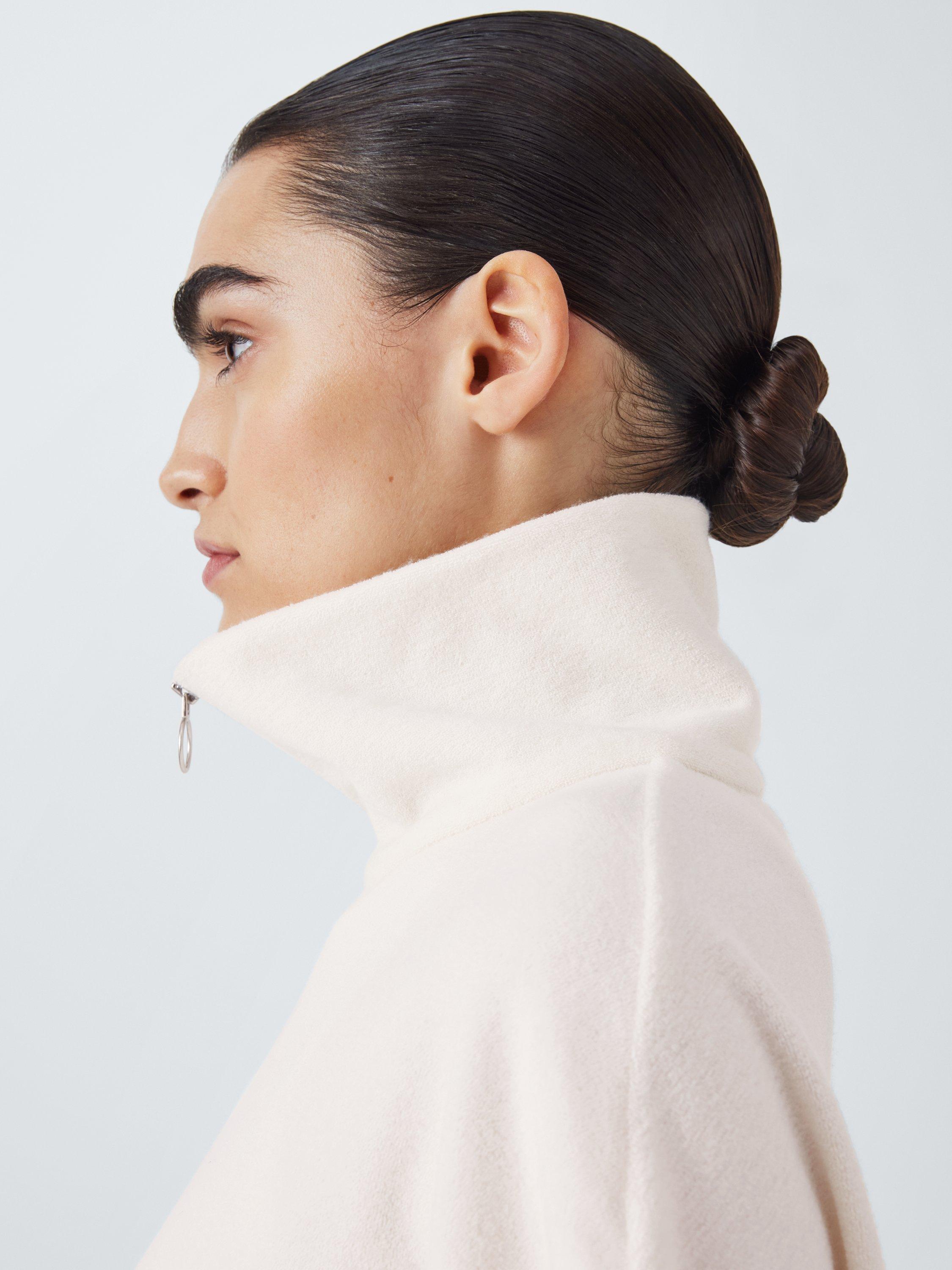 Product image 5 of 6, which shows John Lewis 1/2 Zip Lounge Pullover, White, S