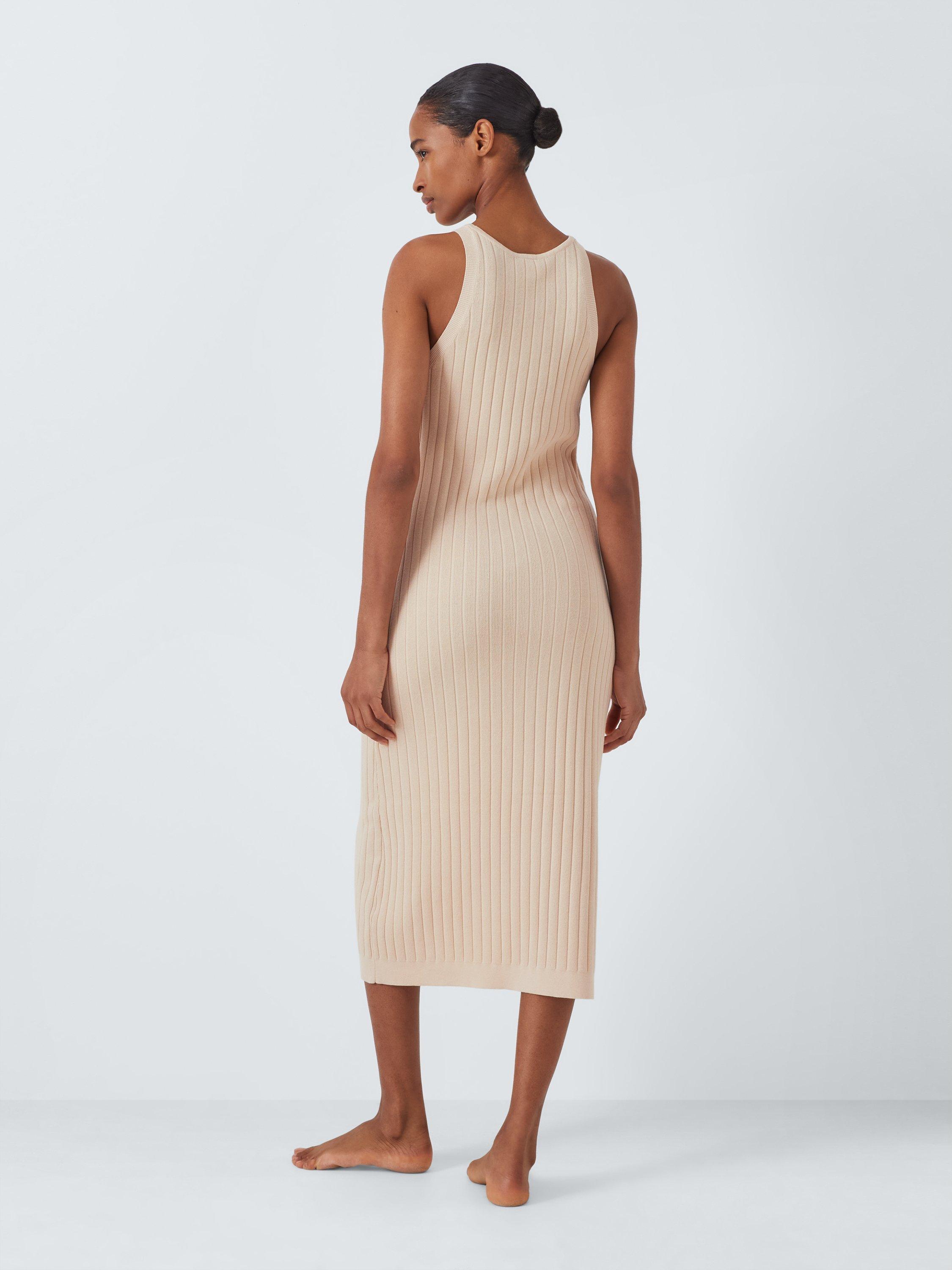 Product image 2 of 6, which shows John Lewis Knitted Lounge Dress, Light Pink, S