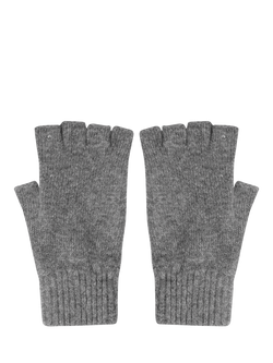 Celtic & Co. Geelong Wool Fingerless Gloves, Derby Grey - view 2, Derby Grey
