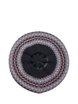 Celtic & Co. Fair Isle Lambswool Beret - view 2, Dark Navy
