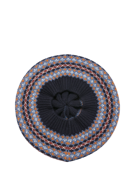 Celtic & Co. Fair Isle Lambswool Beret - view 2, Dark Navy