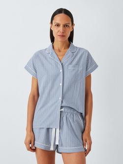 John Lewis Ladder Stripe Pyjama Shirt, Blue