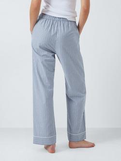 John Lewis Ladder Stripe Pyjama Bottoms - view 2, Blue