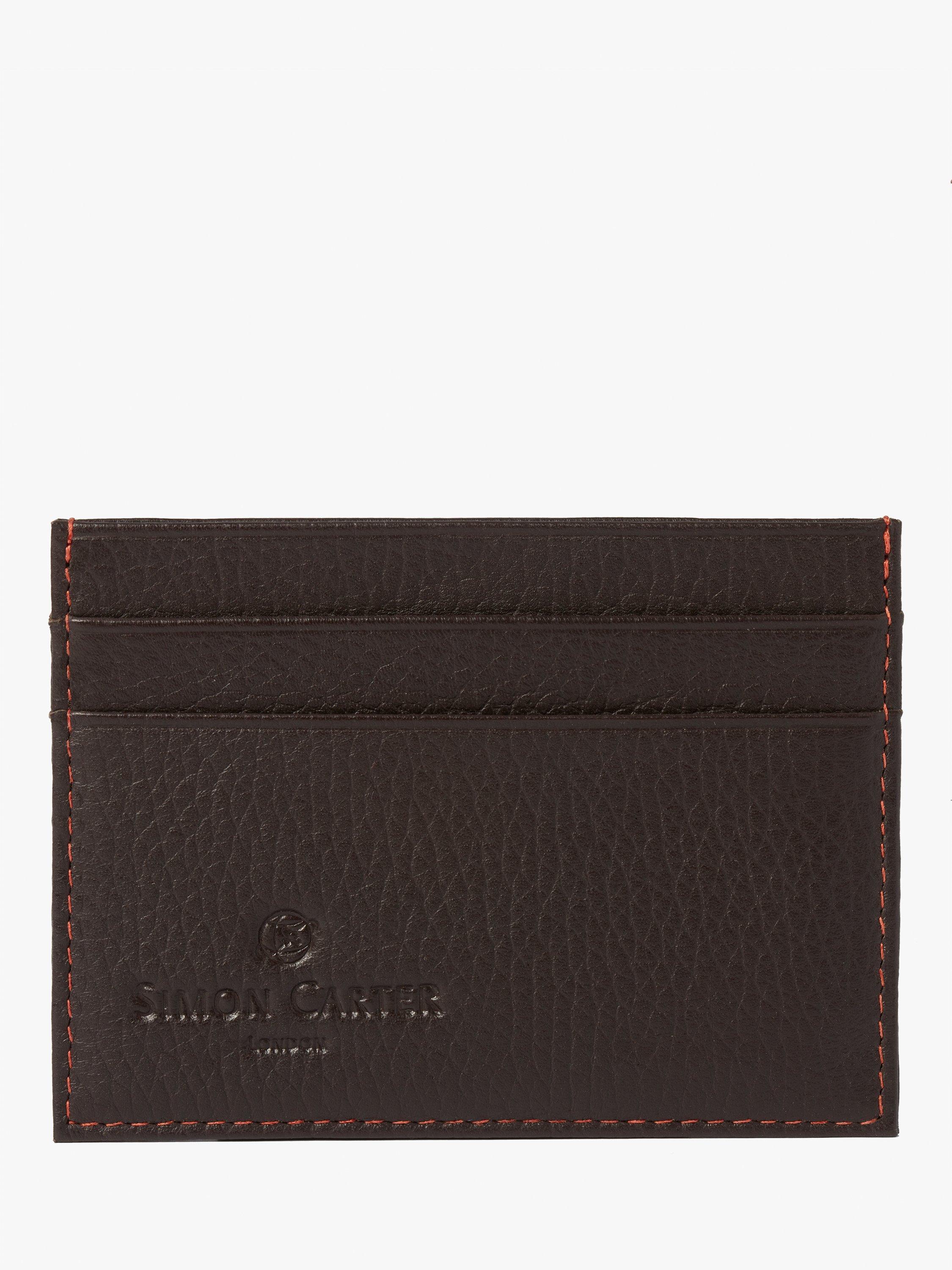 Simon Carter Leather Card Holder, Brown
