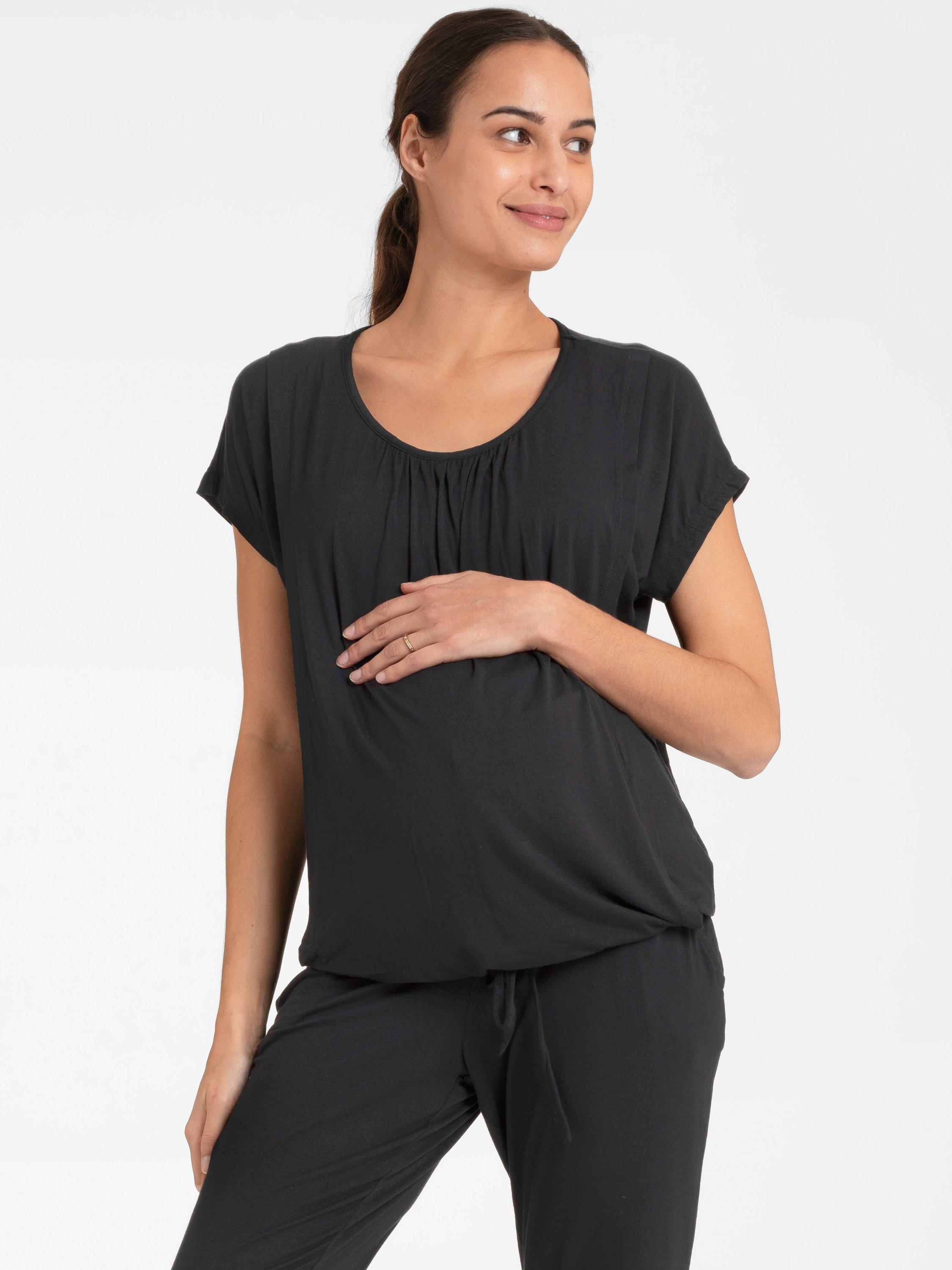 Seraphine Karen Maternity & Nursing Top, Black