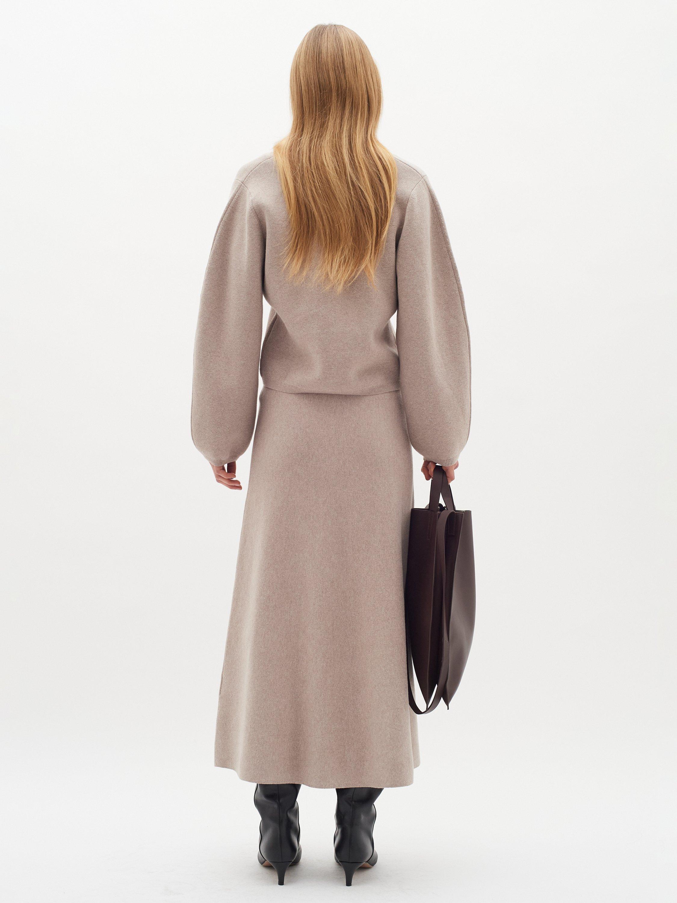 Product image 2 of 6, which shows InWear Kaylla Wrap Front Cardigan, Sandy Grey, L
