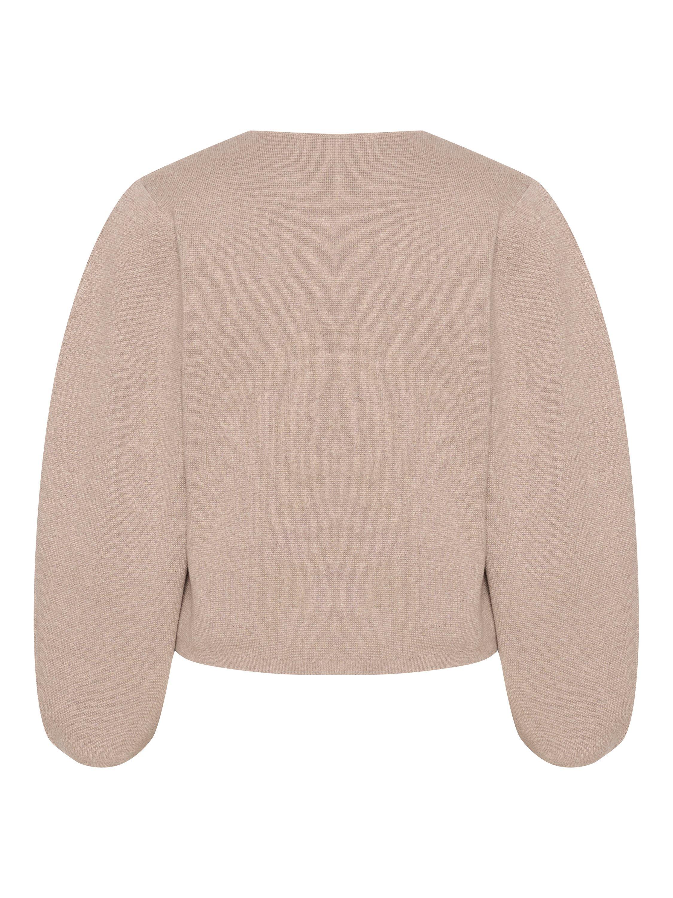 Product image 6 of 6, which shows InWear Kaylla Wrap Front Cardigan, Sandy Grey, L