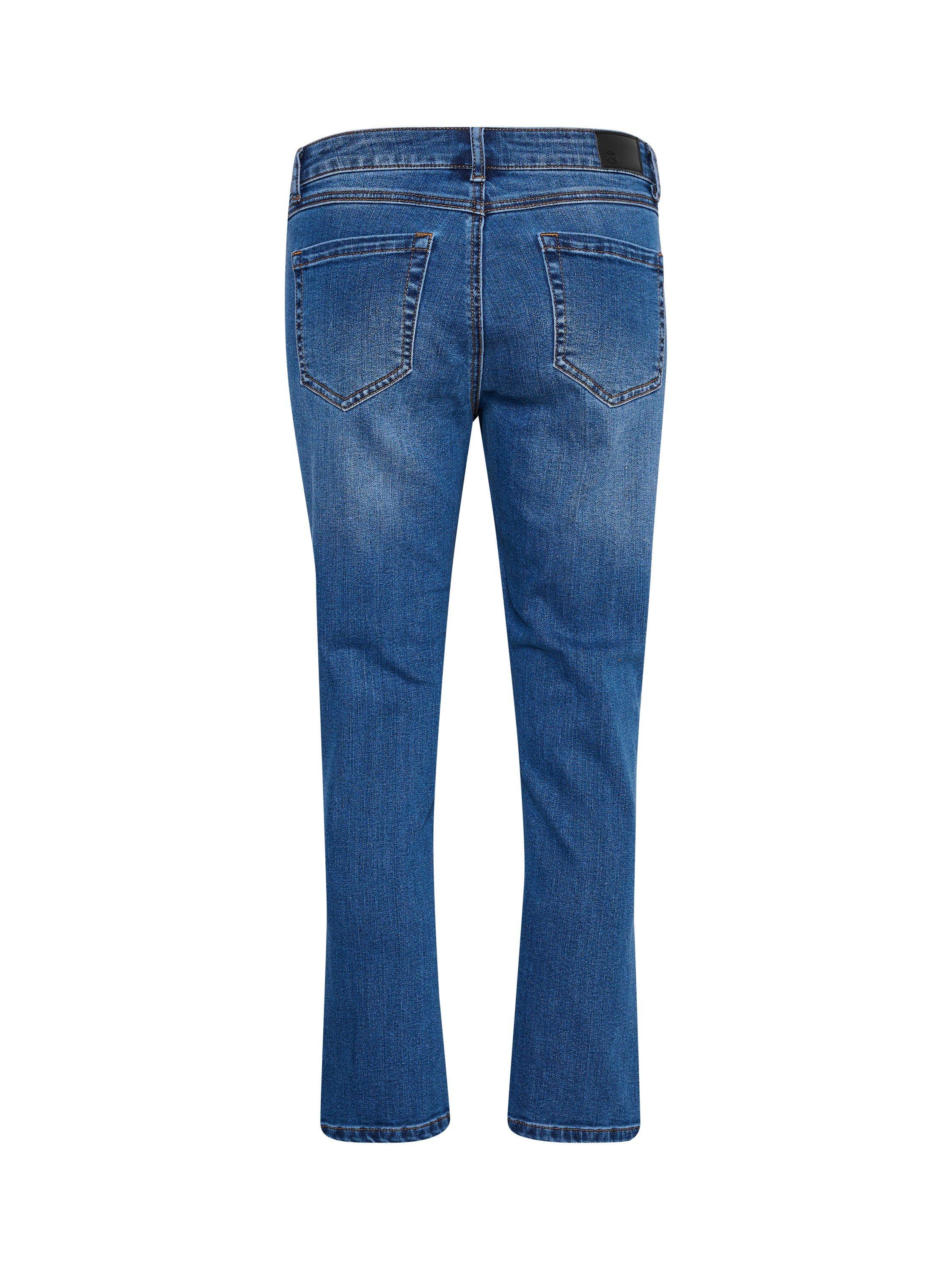 Product image 5 of 5, which shows KAFFE Sinem Cropped Jeans, Mid Blue, 12