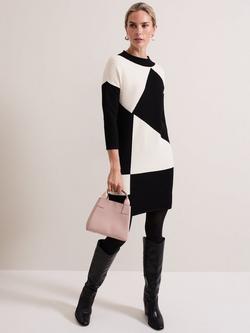 Phase Eight Hetty Tunic Dress, Black/Ivory, Black/Ivory