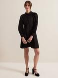 Phase Eight Petite Tila Satin Shirt Dress, Black