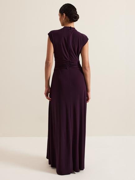 Phase Eight Tolly Jersey Maxi Dress, Burgundy - view 2, Burgundy