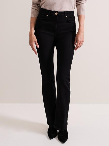 Phase Eight Olivia Bootcut Jeans, Black, Black