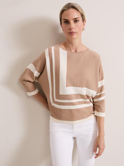 Phase Eight Geri Knit Top, Camel, Camel