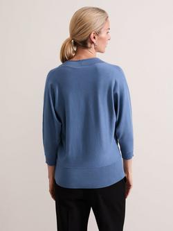 Phase Eight Gina Batwing Jumper - view 2, Blue