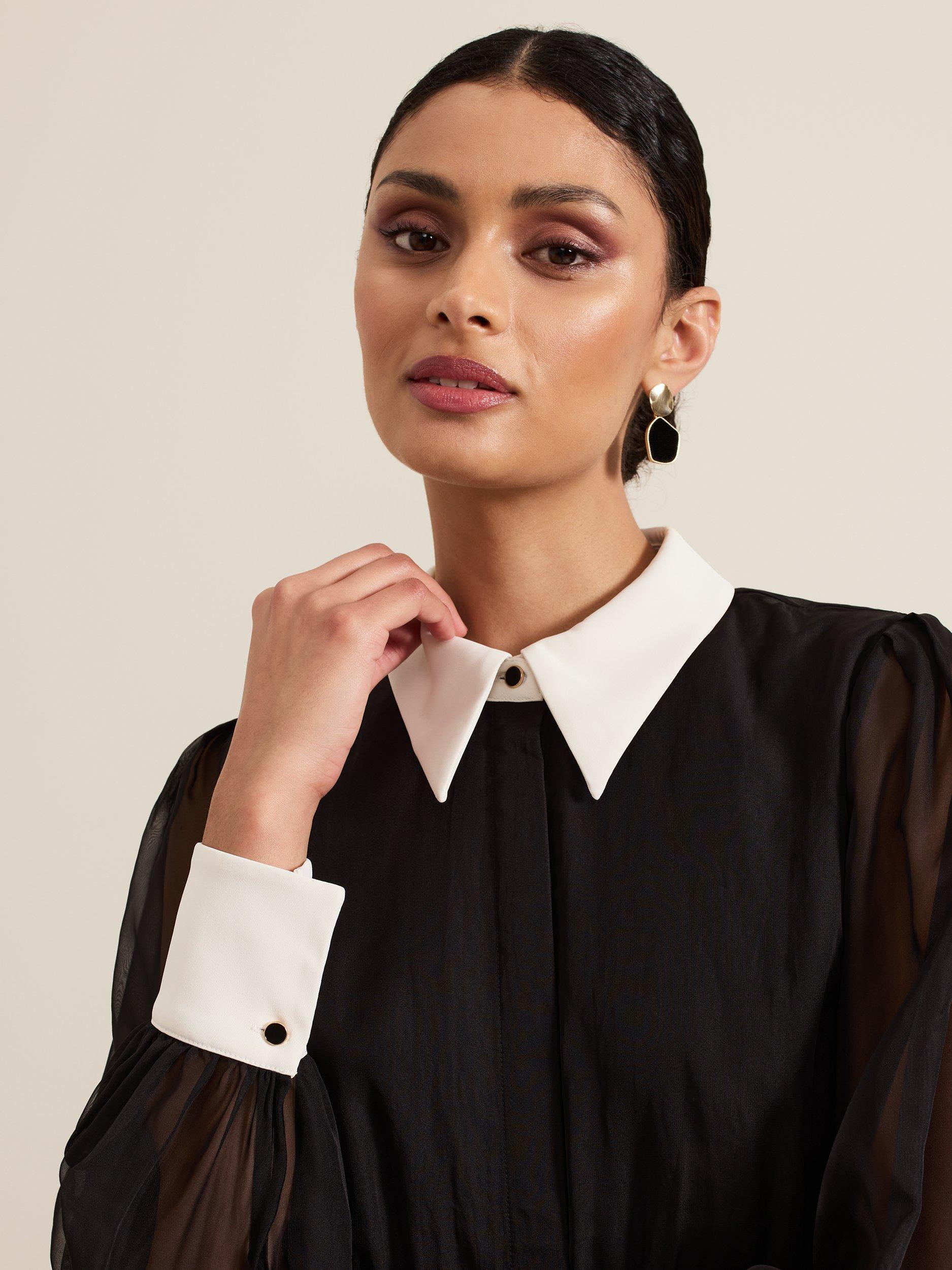 Product image 4 of 9, which shows Phase Eight Nerissa Collar Jumpsuit, Black, 10