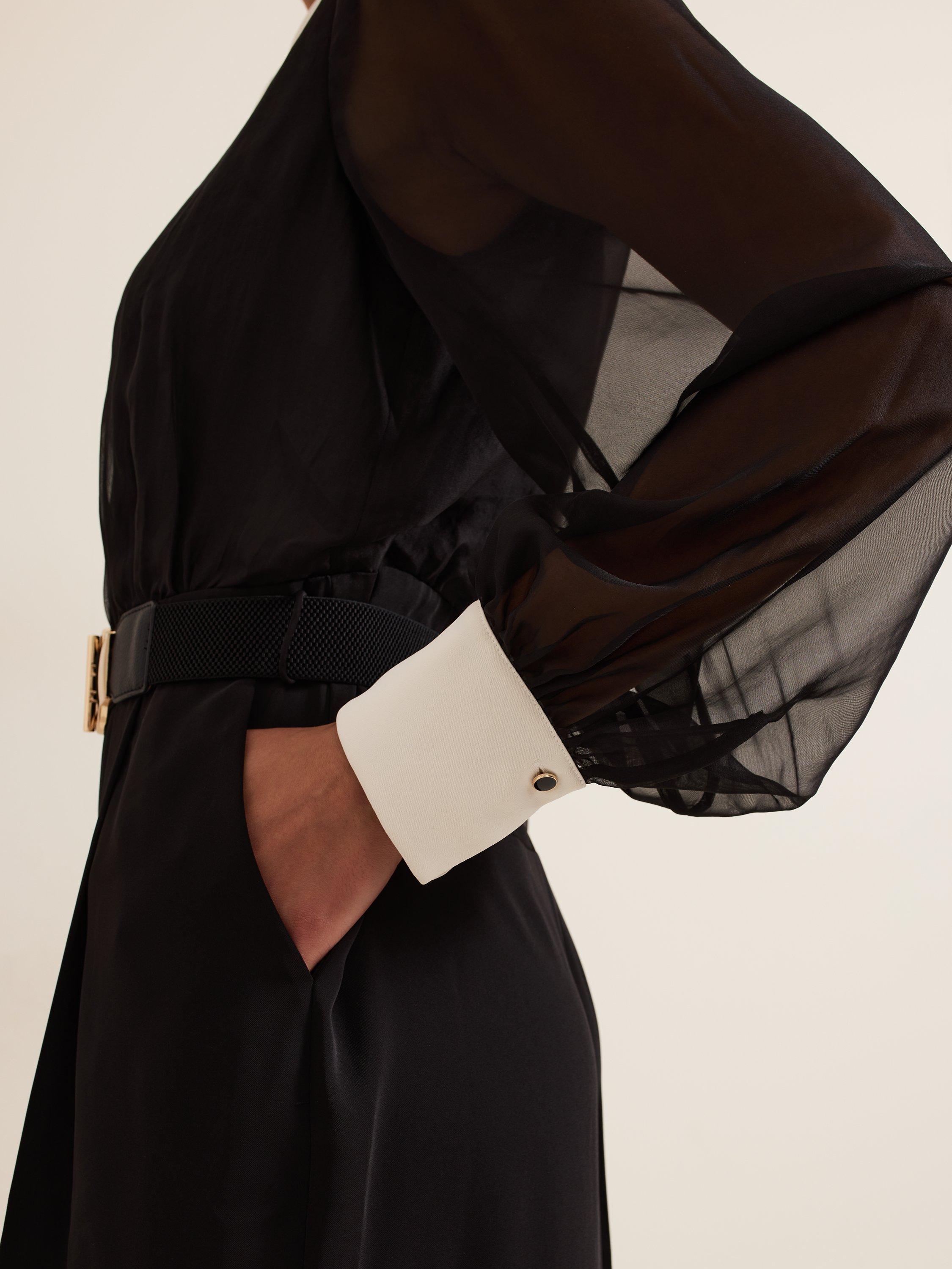 Product image 8 of 9, which shows Phase Eight Nerissa Collar Jumpsuit, Black, 10