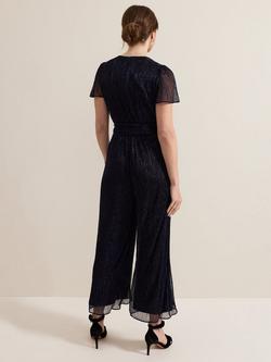 Phase Eight Petite Stella Jumpsuit, Navy - view 2, Navy