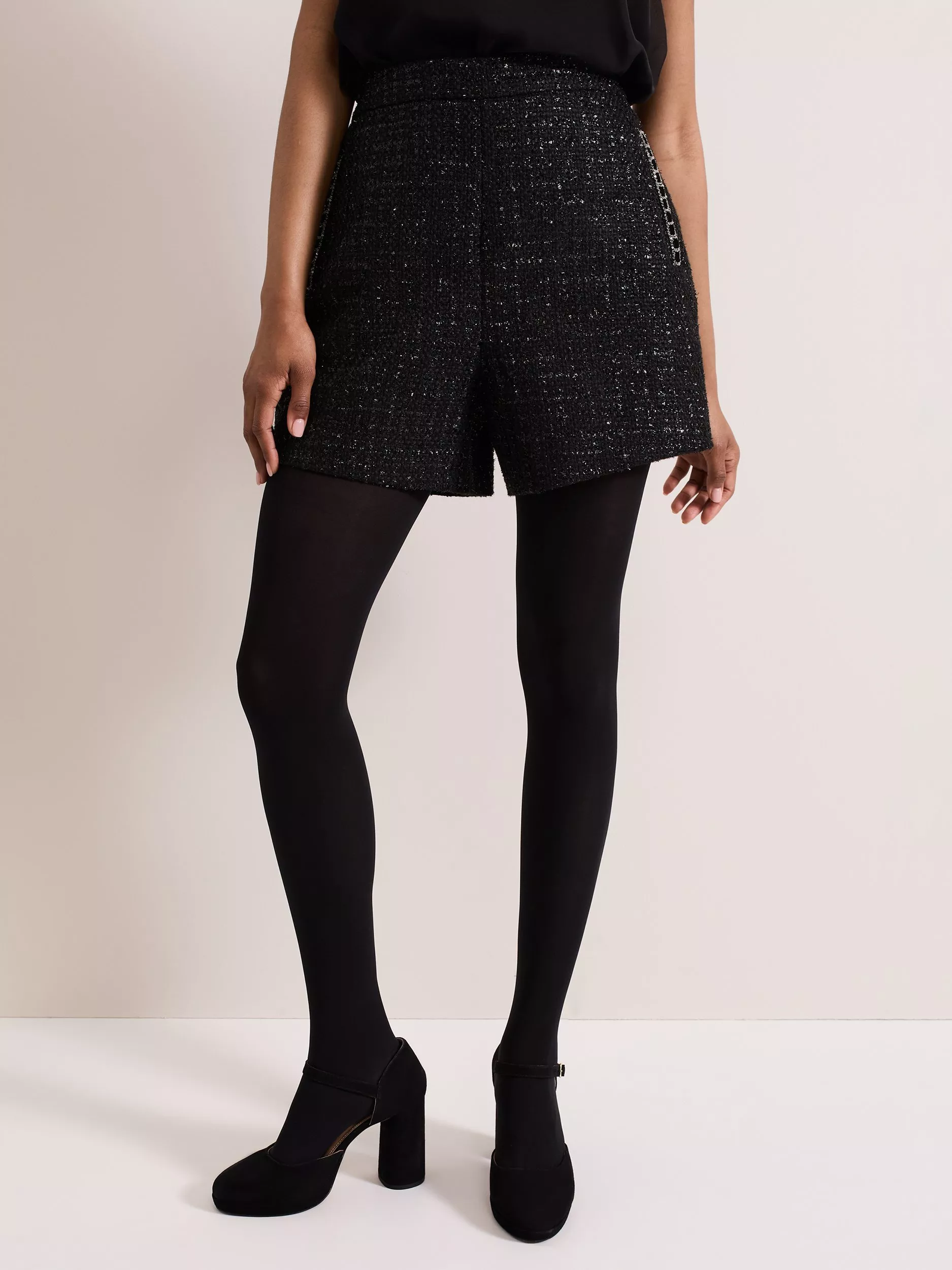 Black evening shorts hotsell