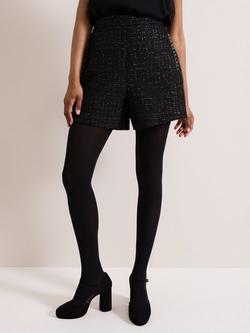 Phase Eight Ripley Sparkle Shorts, Black, Black