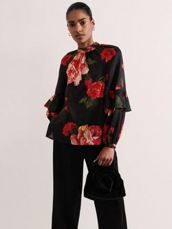Phase Eight Celina Rose Print Blouse, Multi, Multi