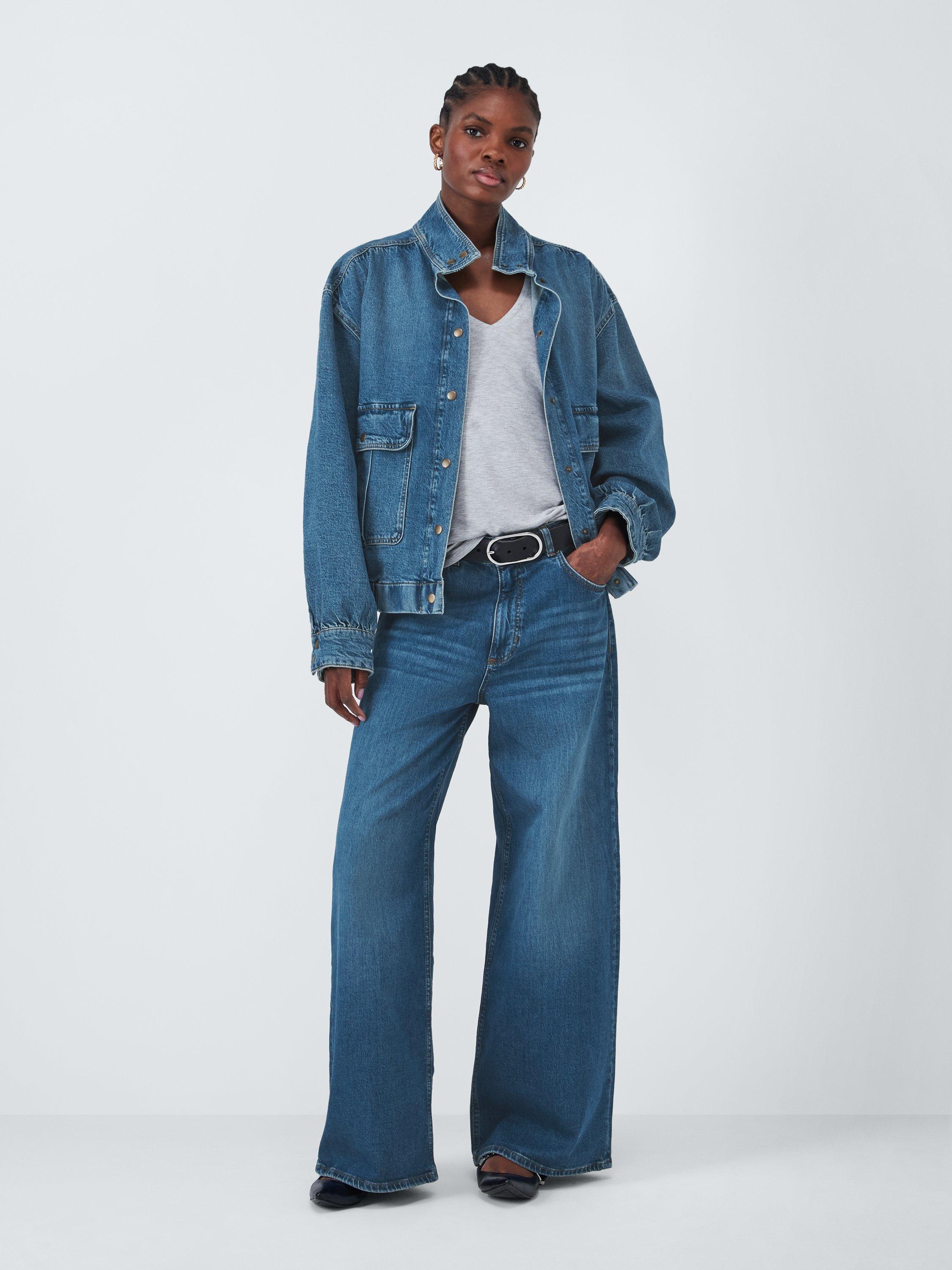 Product image 3 of 7, which shows AND/OR Brando Organic Cotton Blend Bomber Jacket, Blue, 12