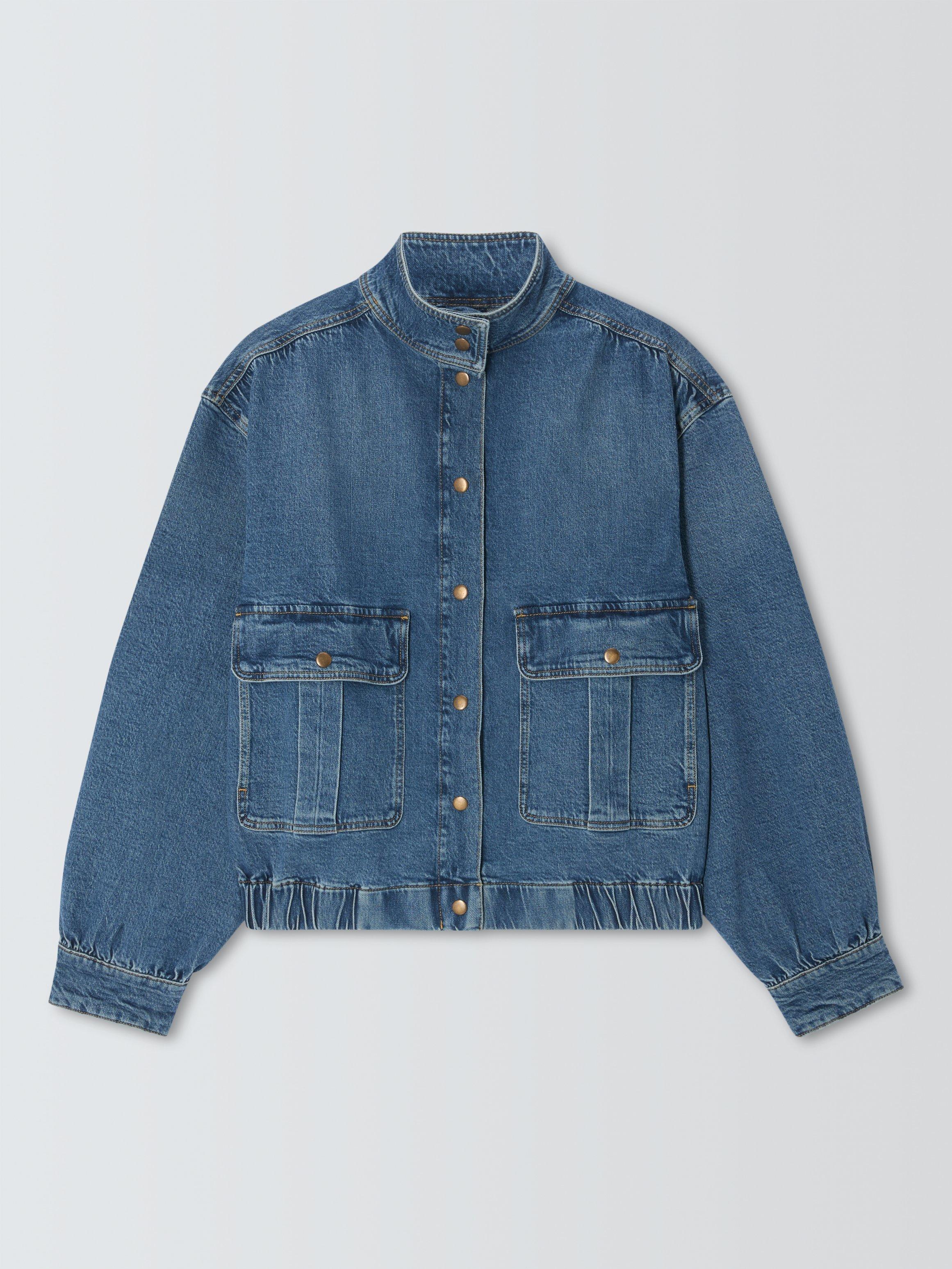 Product image 5 of 7, which shows AND/OR Brando Organic Cotton Blend Bomber Jacket, Blue, 12