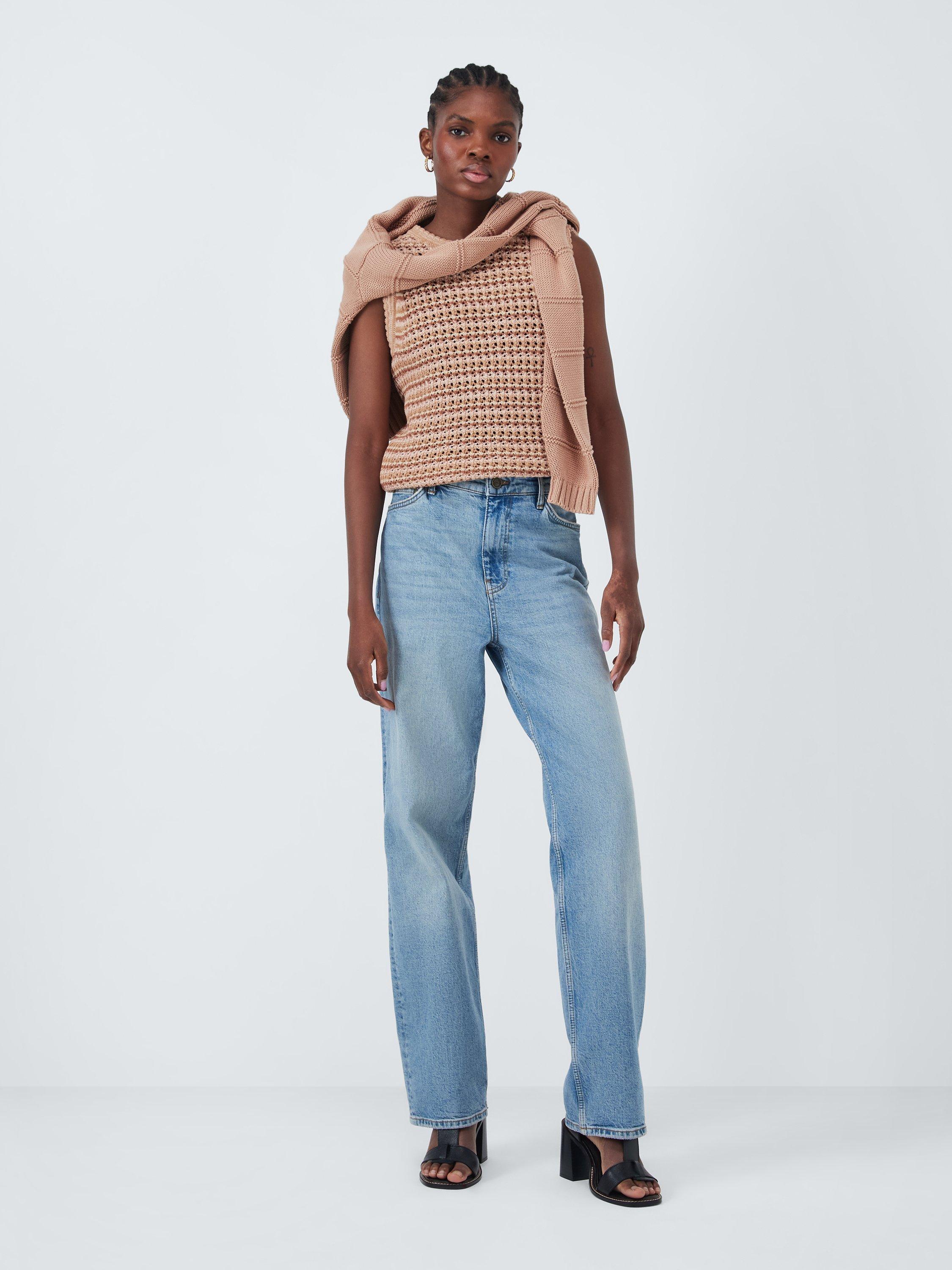 Product image 3 of 7, which shows AND/OR Kira Stripe Tank Top, Pink Stripe, M