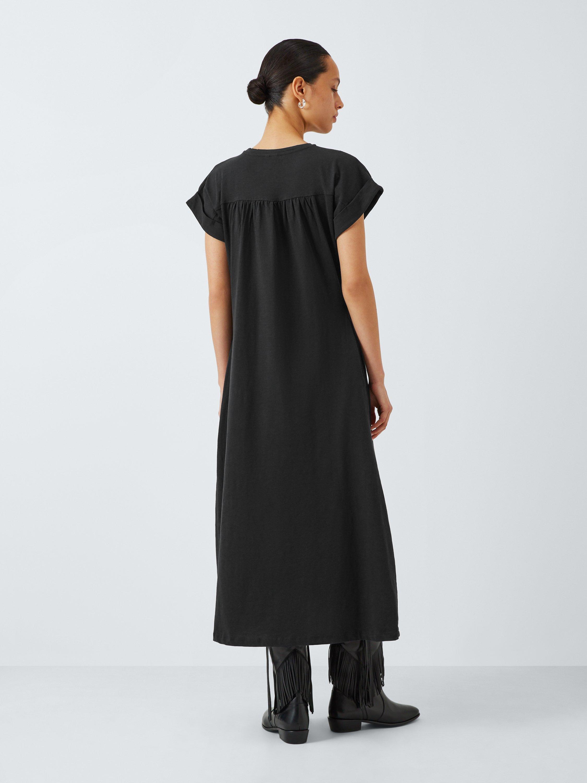 Product image 2 of 6, which shows AND/OR Kirby Jersey T-Shirt Dress, Black, 6