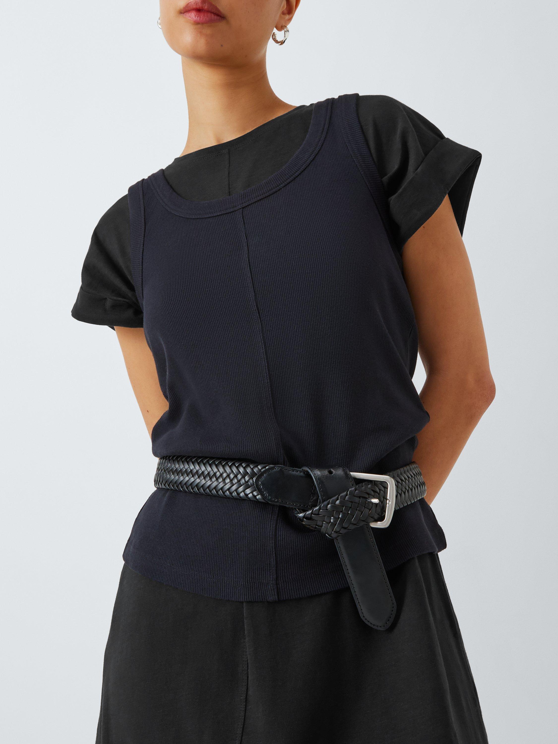 Product image 5 of 6, which shows AND/OR Kirby Jersey T-Shirt Dress, Black, 6
