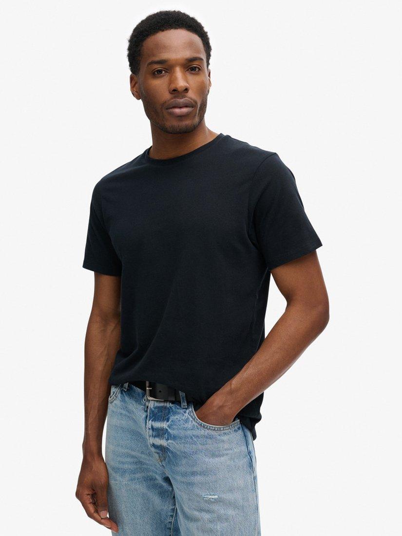 Superdry Organic Cotton Essential T-Shirt, Jet Black
