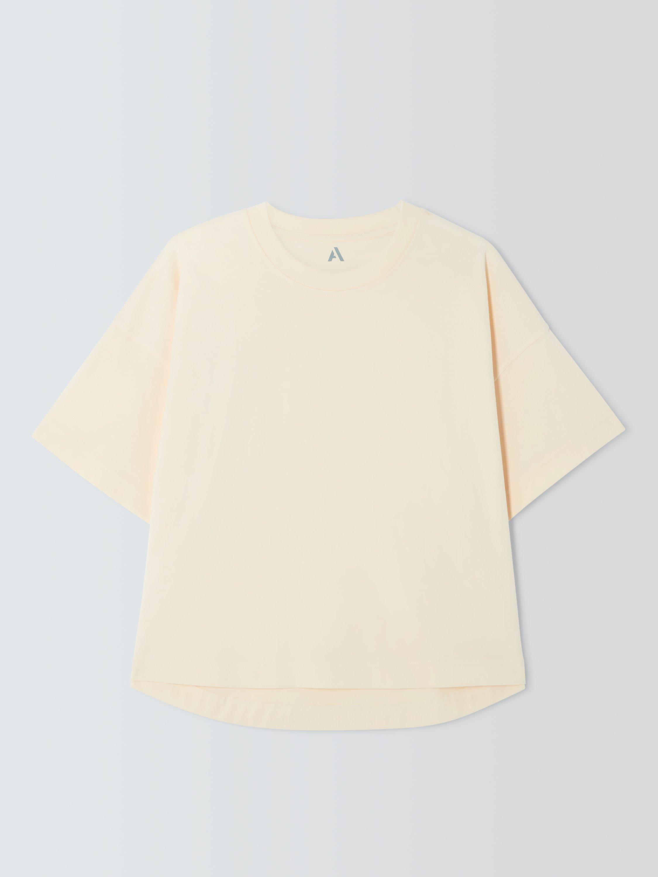 Product image 4 of 6, which shows John Lewis ANYDAY Cotton Boxy Fit T-Shirt, Yellow, L
