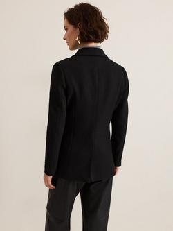 Phase Eight Kiana Double Breasted Wool Blend Blazer, Black - view 2, Black