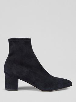 L.K.Bennett Grove Suede Ankle Boots, Navy, Navy