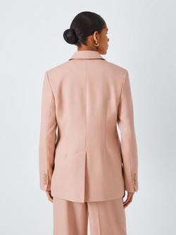 John Lewis Single Breasted Wool Suit Jacket, Pink - view 2, Pink