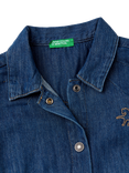 Benetton Kids' Denim Shirt Dress, Blue