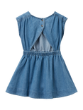 Benetton Kids' Flared Denim Dress, Blue