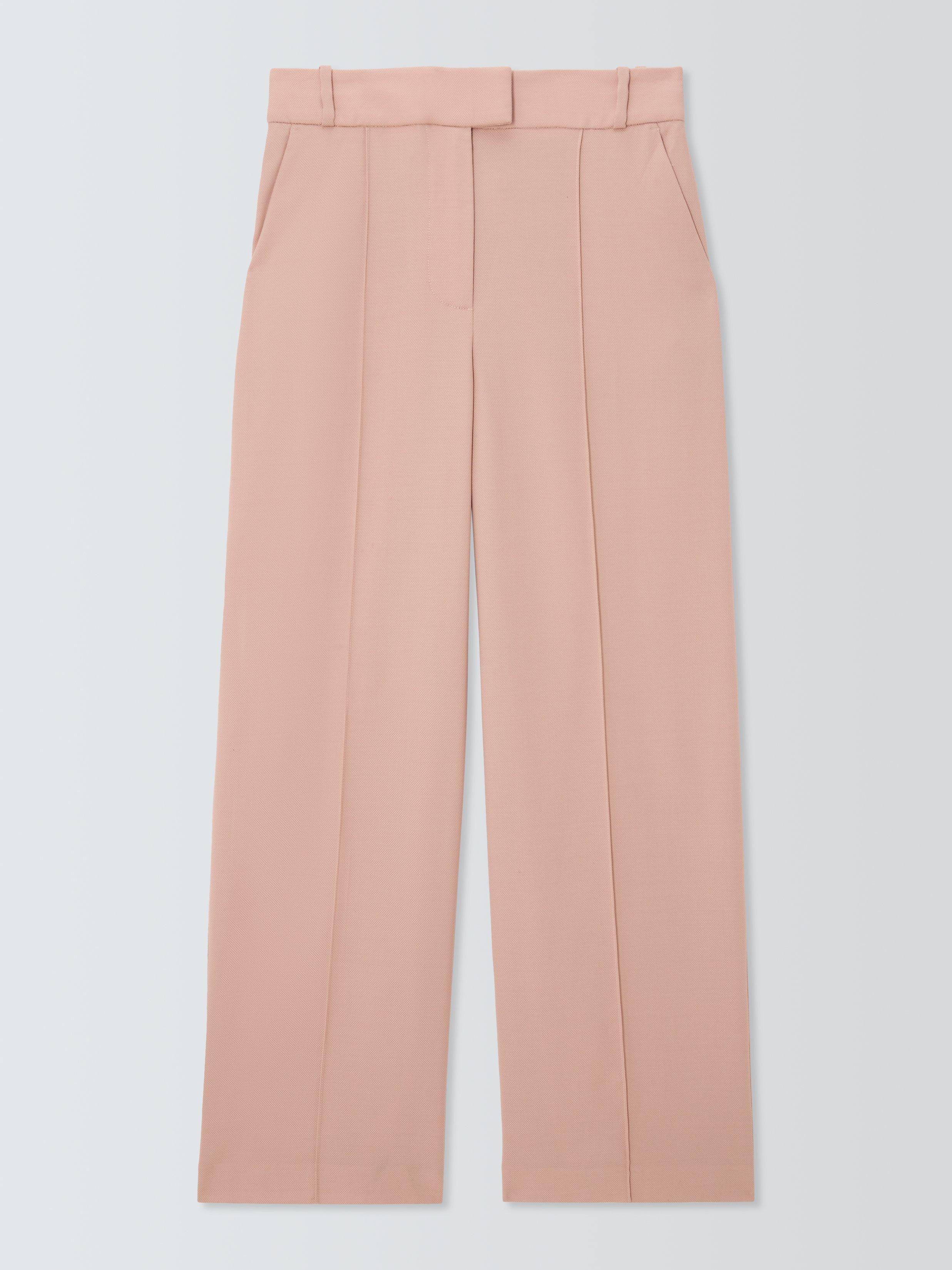 Product image 4 of 7, which shows John Lewis Straight Leg Wool Suit Trousers, Pink, 16