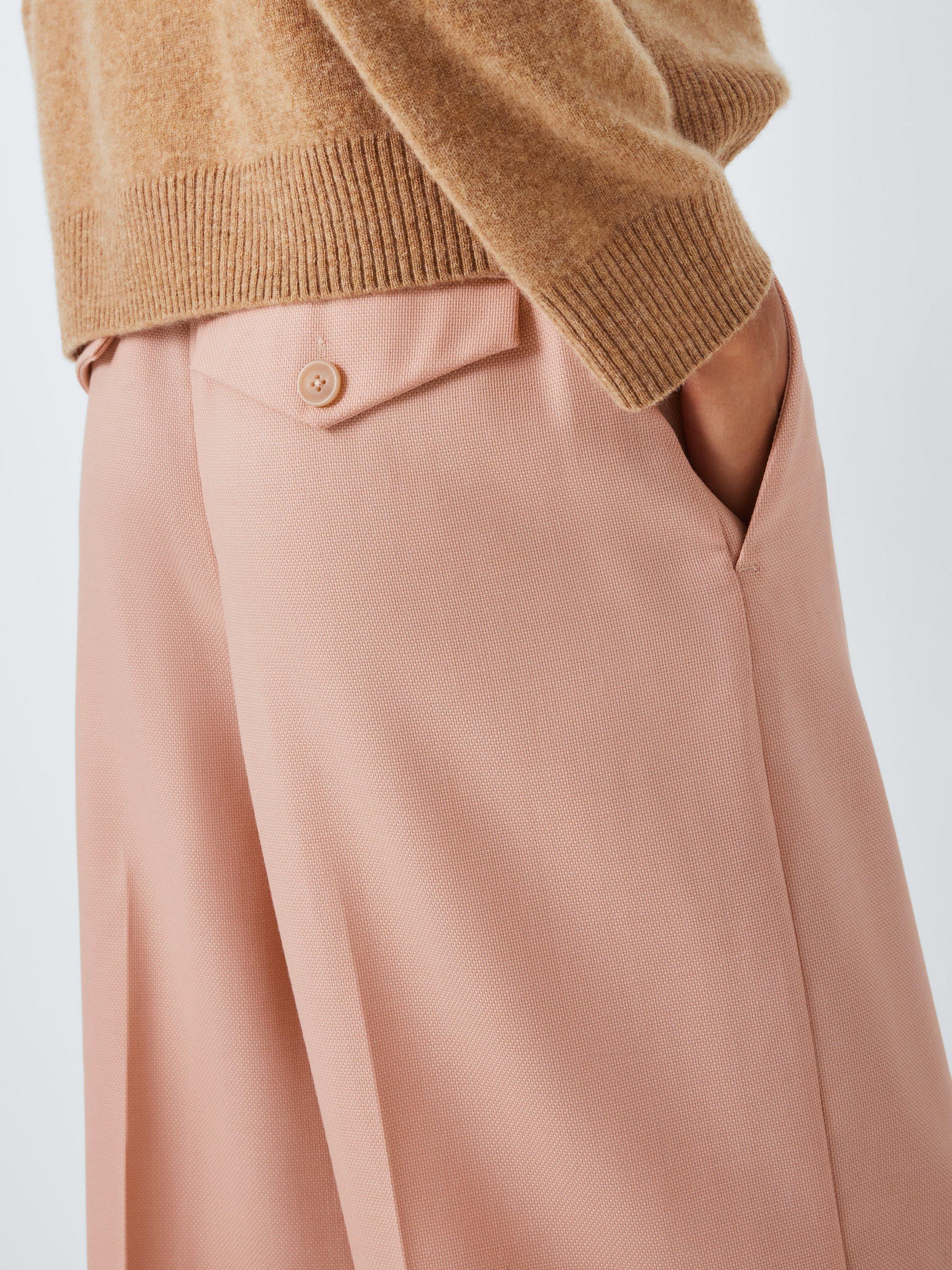 Product image 6 of 7, which shows John Lewis Straight Leg Wool Suit Trousers, Pink, 16