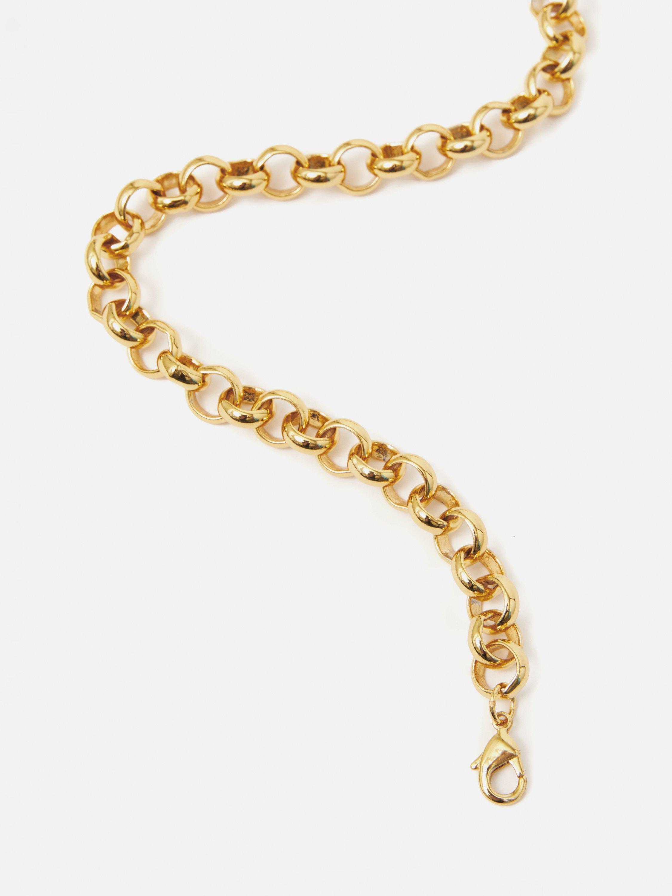 Jigsaw Belcher Chain Necklace, Gold