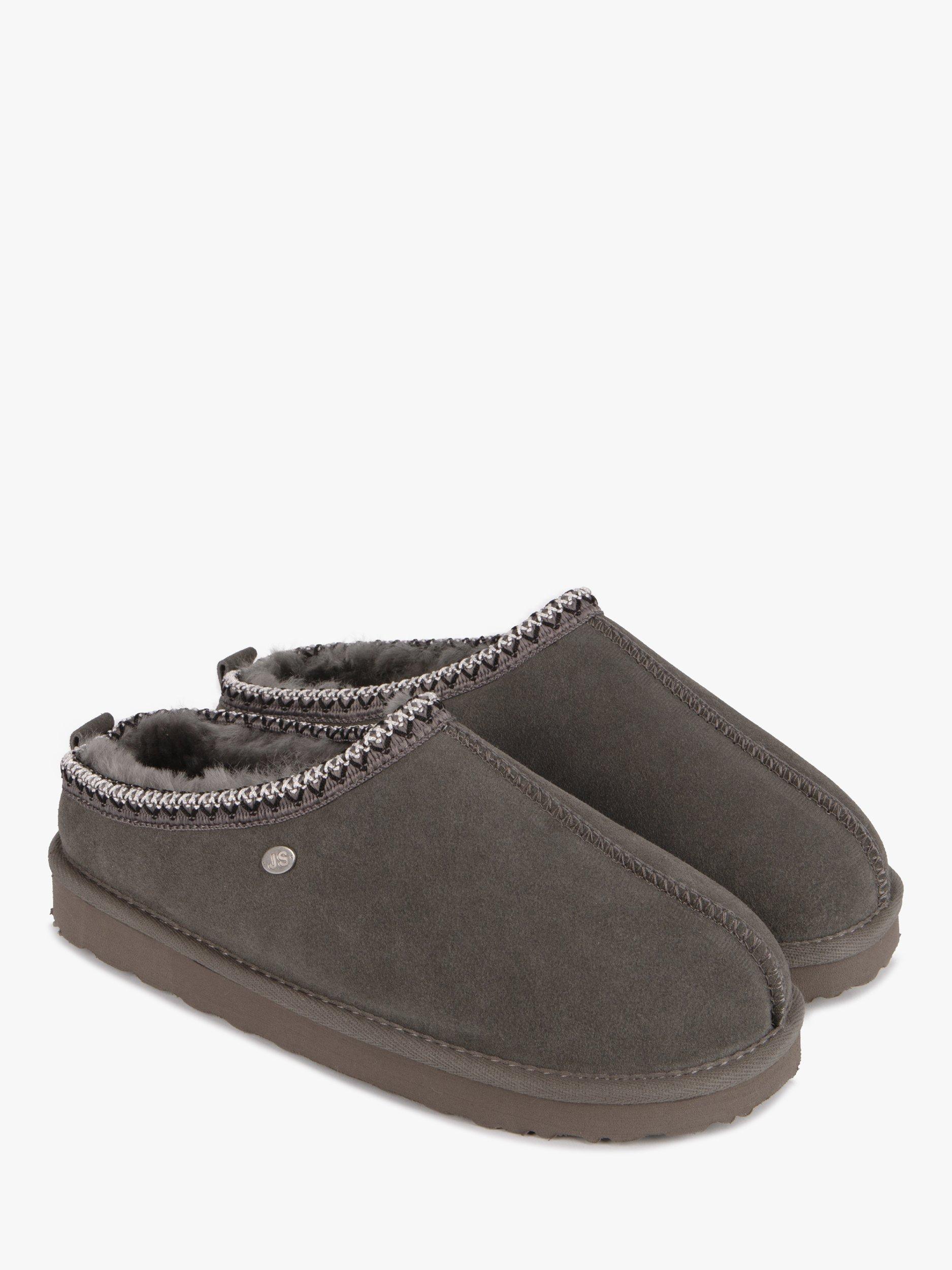 Product image 3 of 6, which shows Just Sheepskin Miles Sheepskin Chunky Mule Slippers, Granite, 8