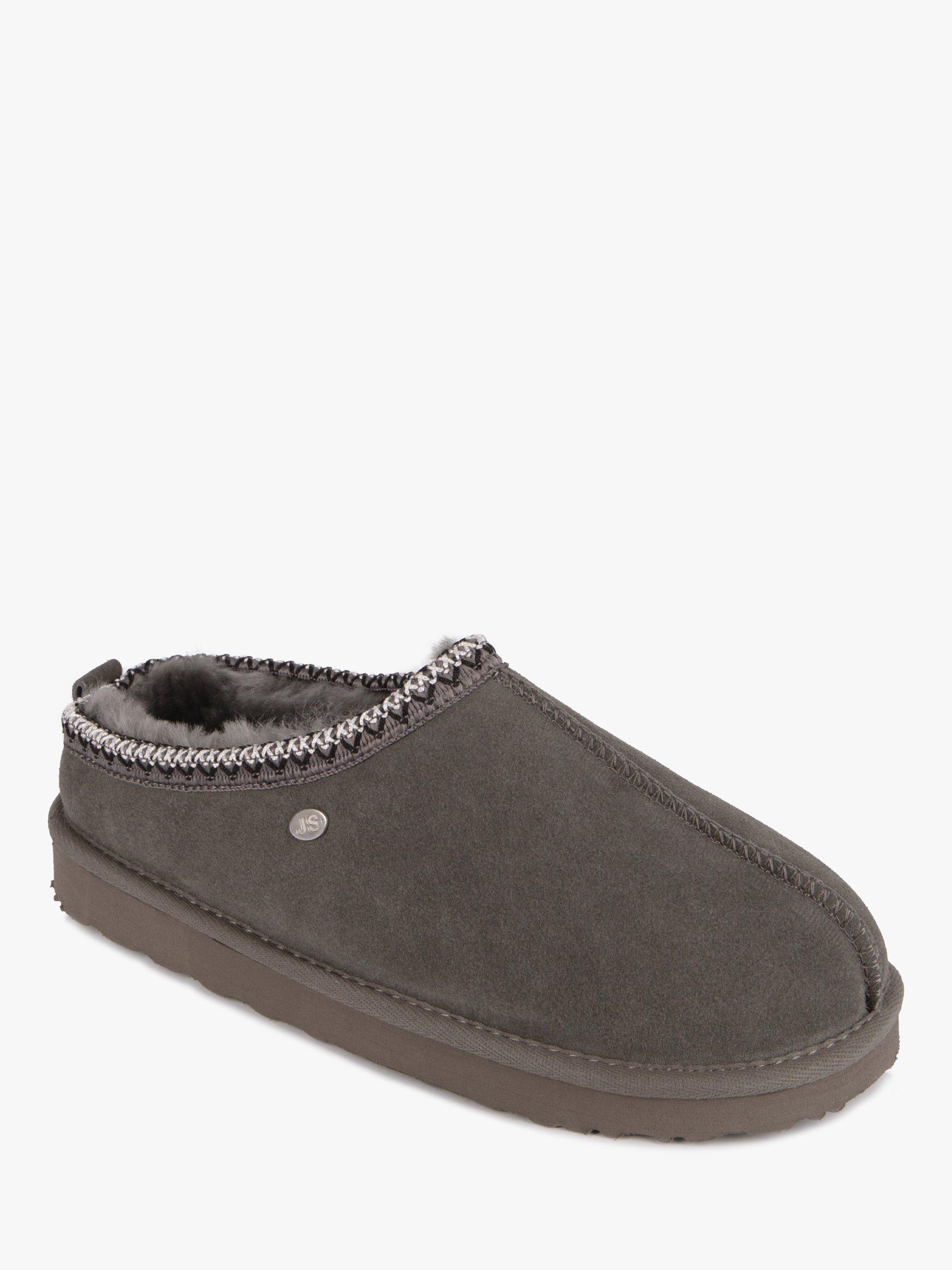 Product image 4 of 6, which shows Just Sheepskin Miles Sheepskin Chunky Mule Slippers, Granite, 8