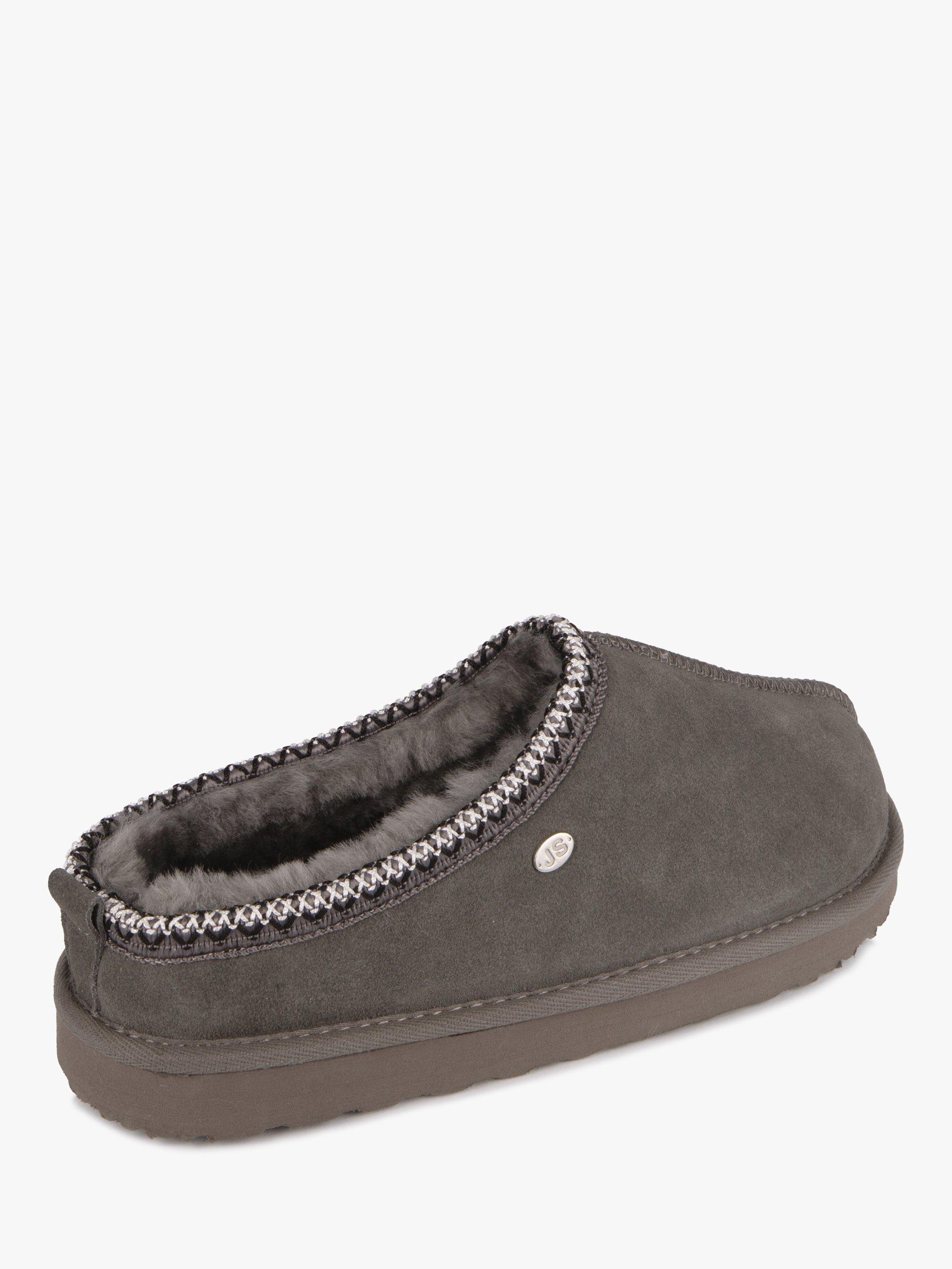 Product image 5 of 6, which shows Just Sheepskin Miles Sheepskin Chunky Mule Slippers, Granite, 8