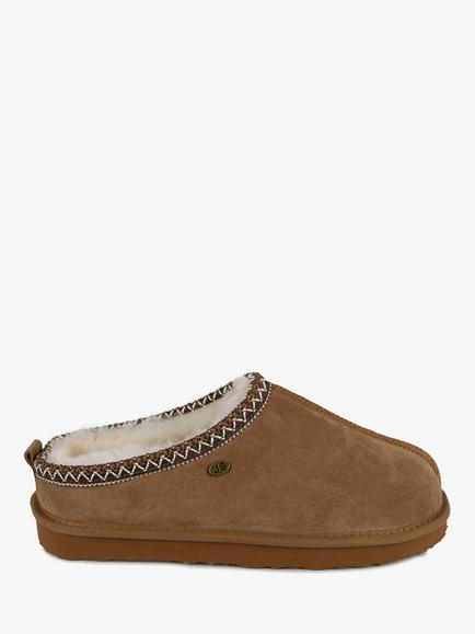 Just Sheepskin Miles Sheepskin Chunky Mule Slippers, Chestnut
