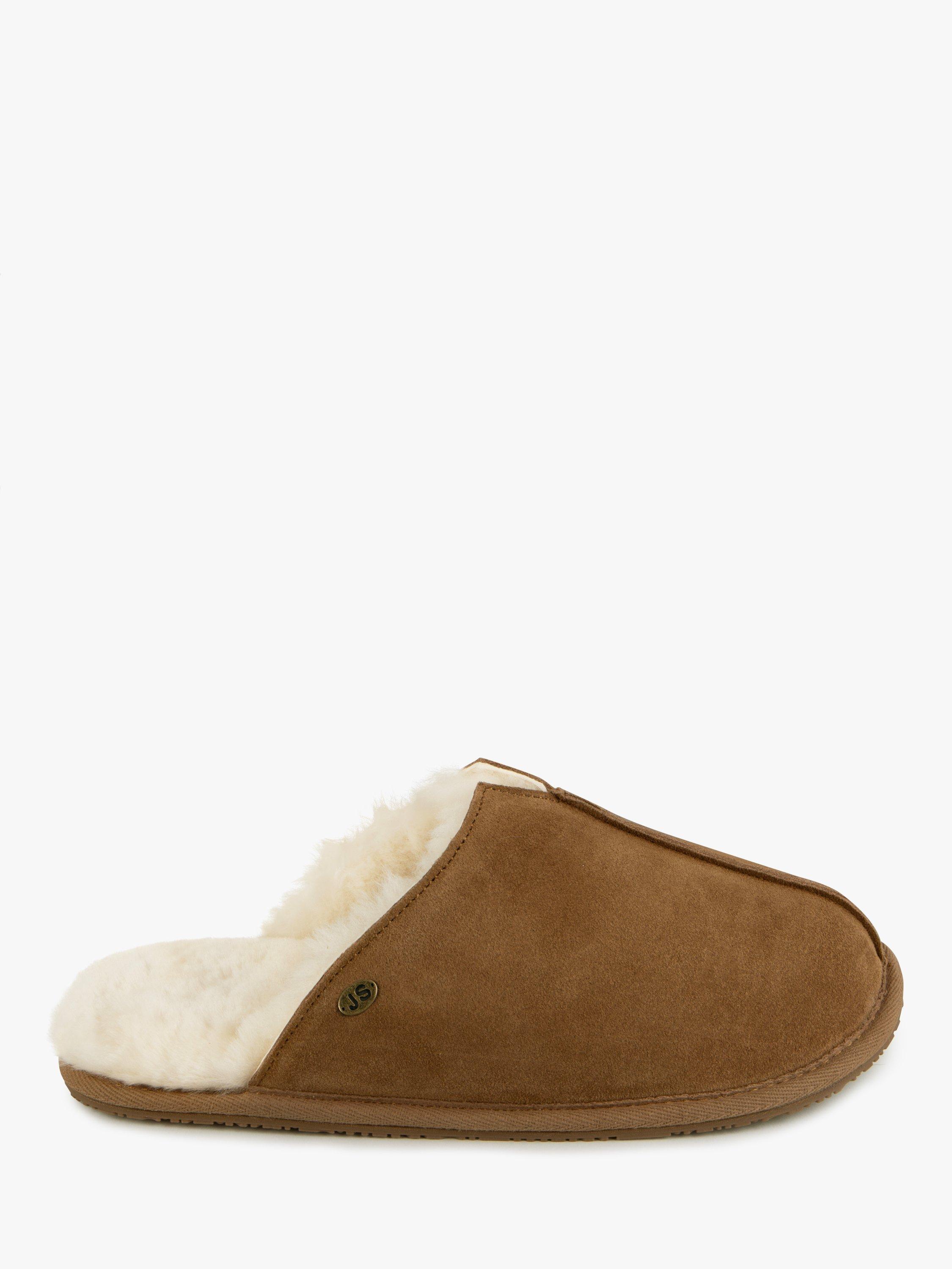 Product image 1 of 6, which shows Just Sheepskin Jude Sheepskin Mule Slippers, Chestnut, 8