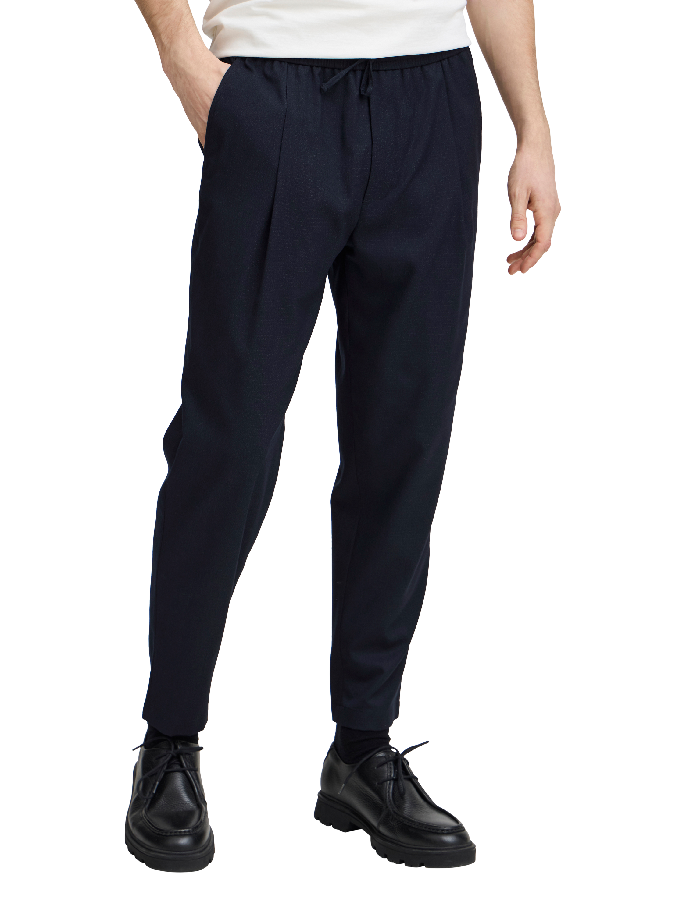 Casual Friday Haakan Relaxed Fit Ripstop Trousers, Dark Navy