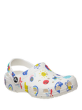 Crocs Kids' Classic Graphic Clogs, White/Multi