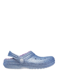 Crocs Classic Glitter Lined Clogs, Frosted