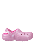 Crocs Kids' Classic Glitter Lined Clogs, Pink Tweed