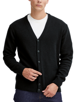 Casual Friday Karl Lambswool Knitted Cardigan, Dark Navy